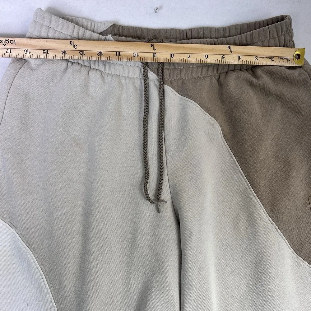 Alo Yoga Make Waves Sweatpants L Oversized Ivory Beige Gravel Atheletic